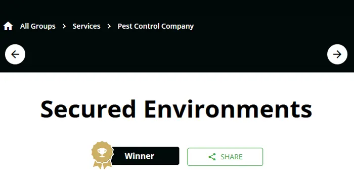 Secured Environments Pest and Wildlife Services: South Shore's 2025 The Official Community's Choice Awards Winner